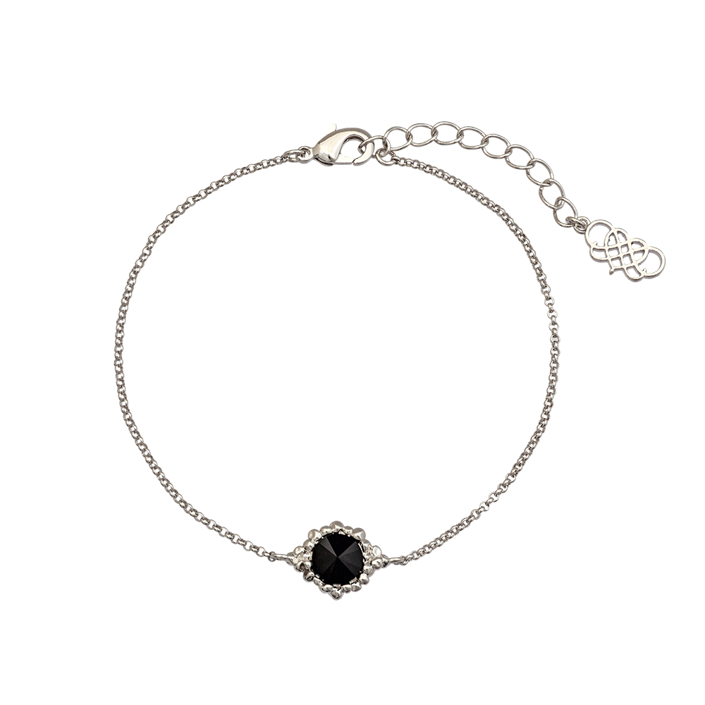 Miss Bonnie bracelet - Jet (Silver)