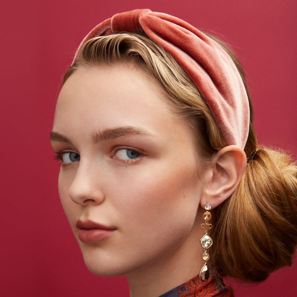 Marilyn hairpiece- Rosewood/Peach