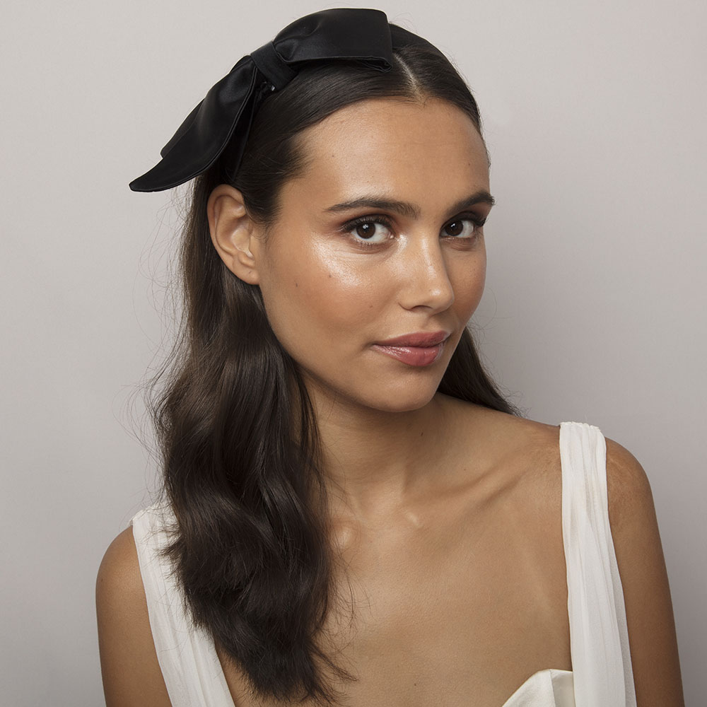 Audrey Silk hairpiece- Black silk