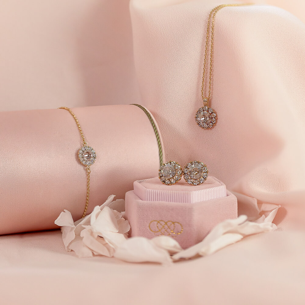 Miss Sofia Crystal / gold 3 pcs SET