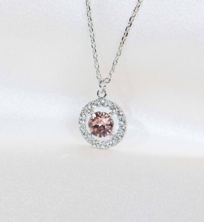 Miss Miranda necklace - Vintage rose (Silver)