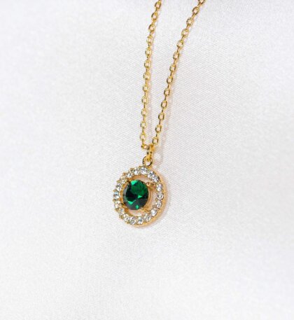 Miss Miranda necklace - Emerald (Gold)