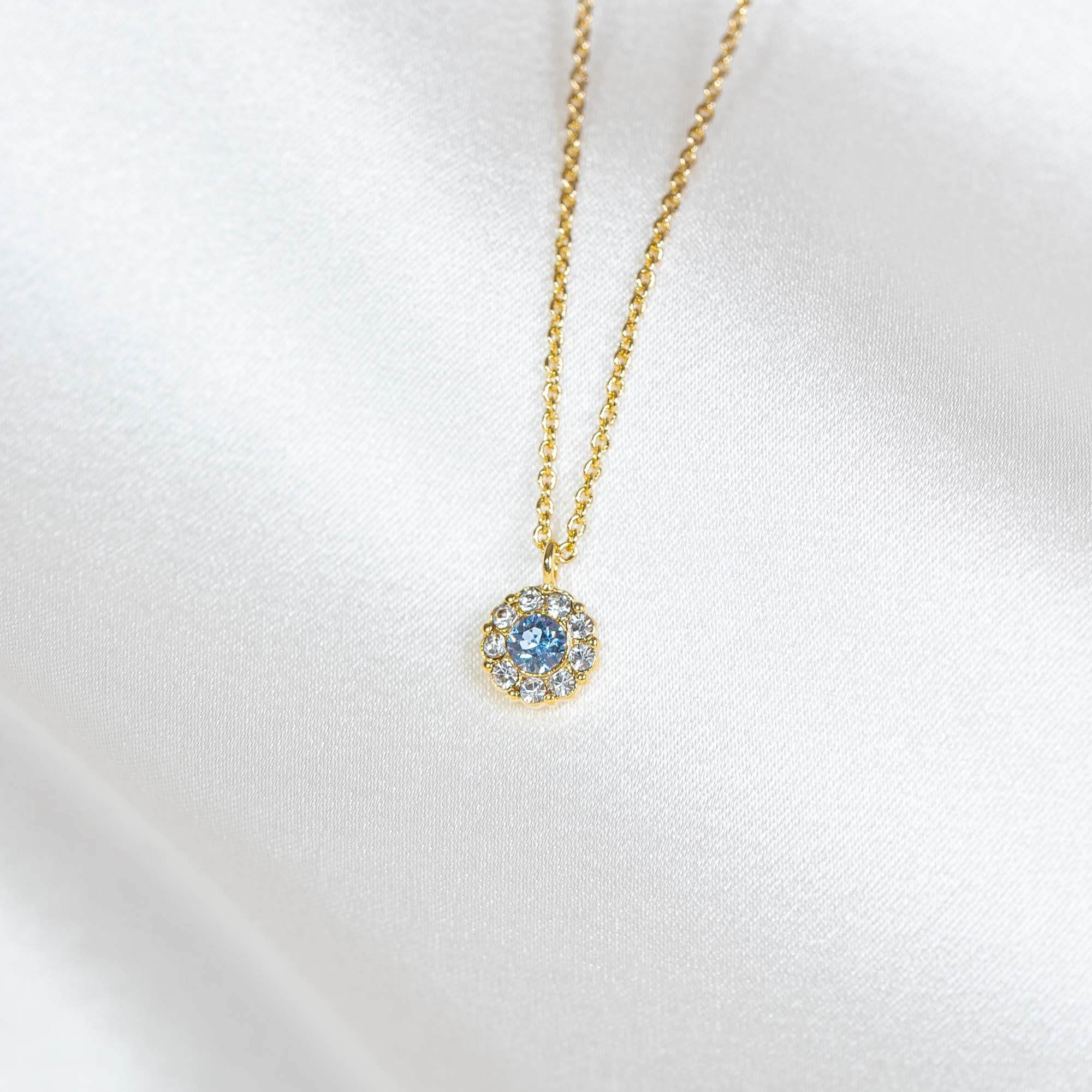 Petite Miss Sofia necklace - Light sapphire