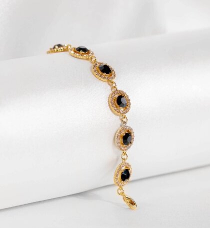 Miranda bracelet - Jet (Gold)