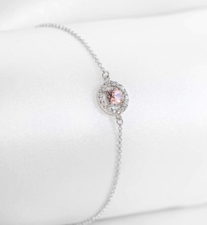 Miss Miranda bracelet - Vintage rose (Silver)