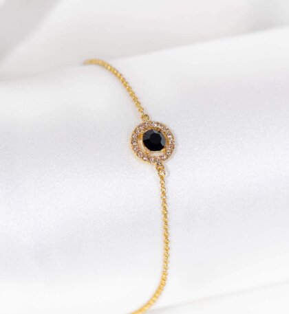 Miss Miranda bracelet - Jet (Gold)