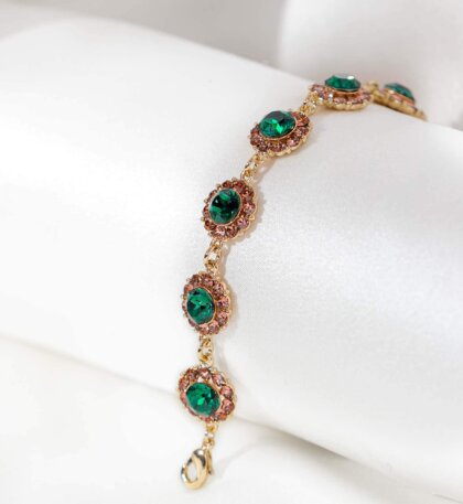 Sofia bracelet - Pink emerald