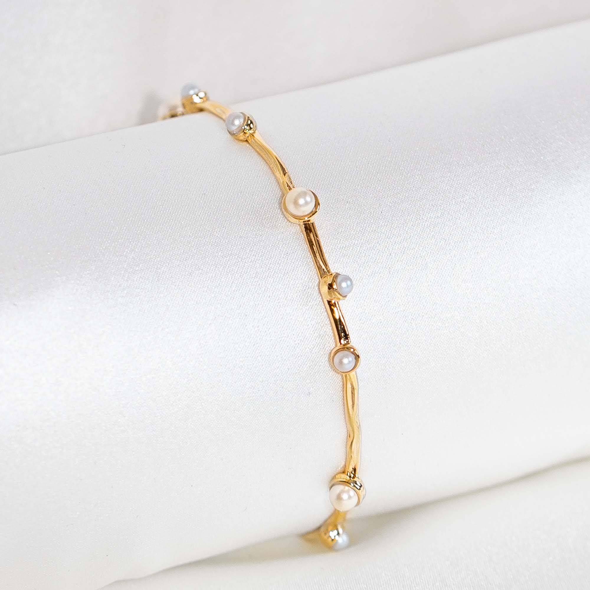 Jagger pearl bracelet - Ivory (Gold)