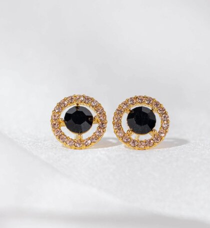Miss Miranda earrings - Jet (Gold)