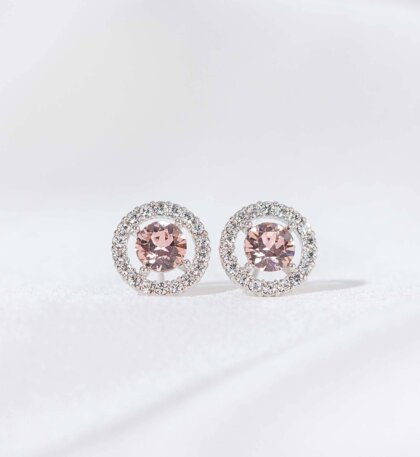 Miss Miranda earrings - Vintage rose (Silver)