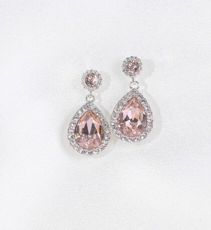 Miss Amy earrings - Vintage rose (Silver)