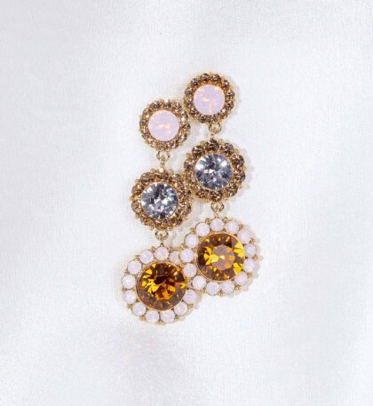 Sienna earrings - Topaz rose