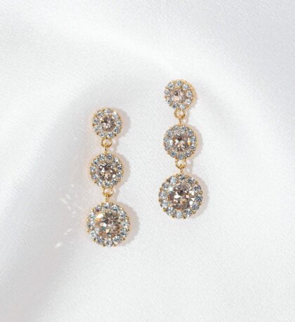 Petite Sienna earrings - Light silk