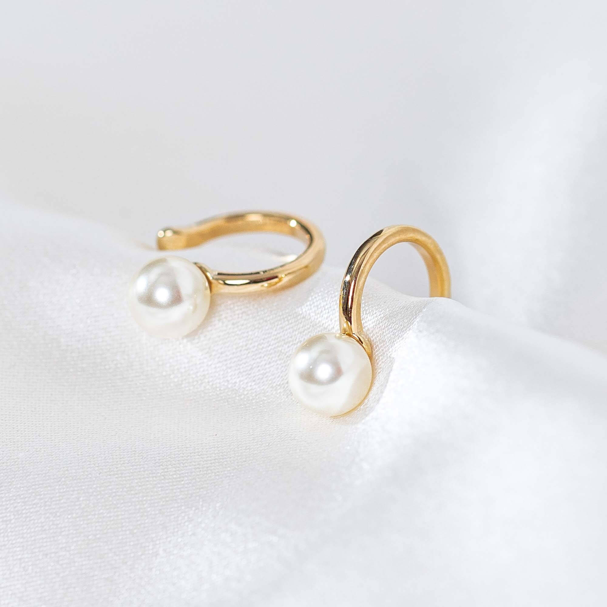 Kennedy pearl cuff earrings - Ivory