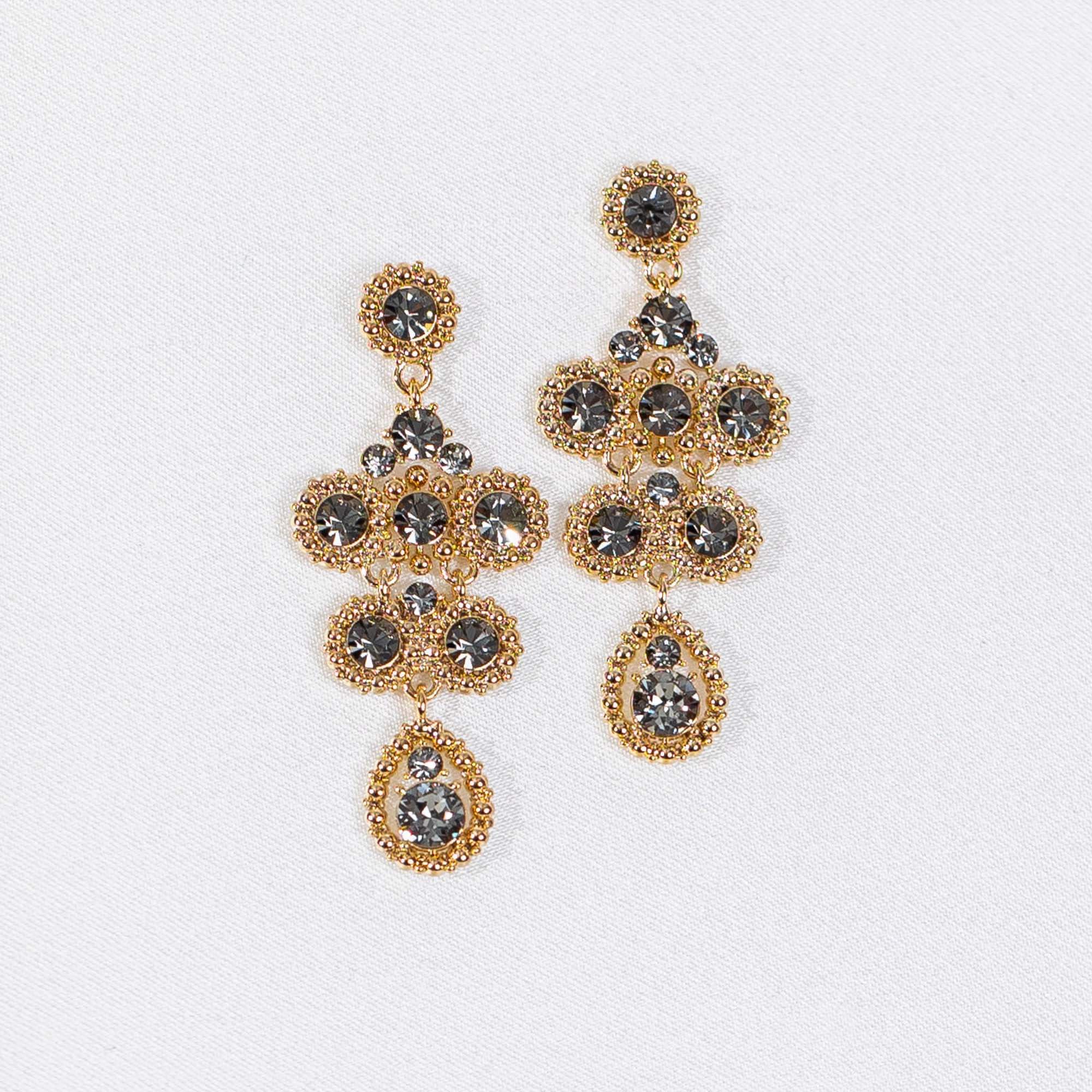 Petite Kate earrings - Black diamond