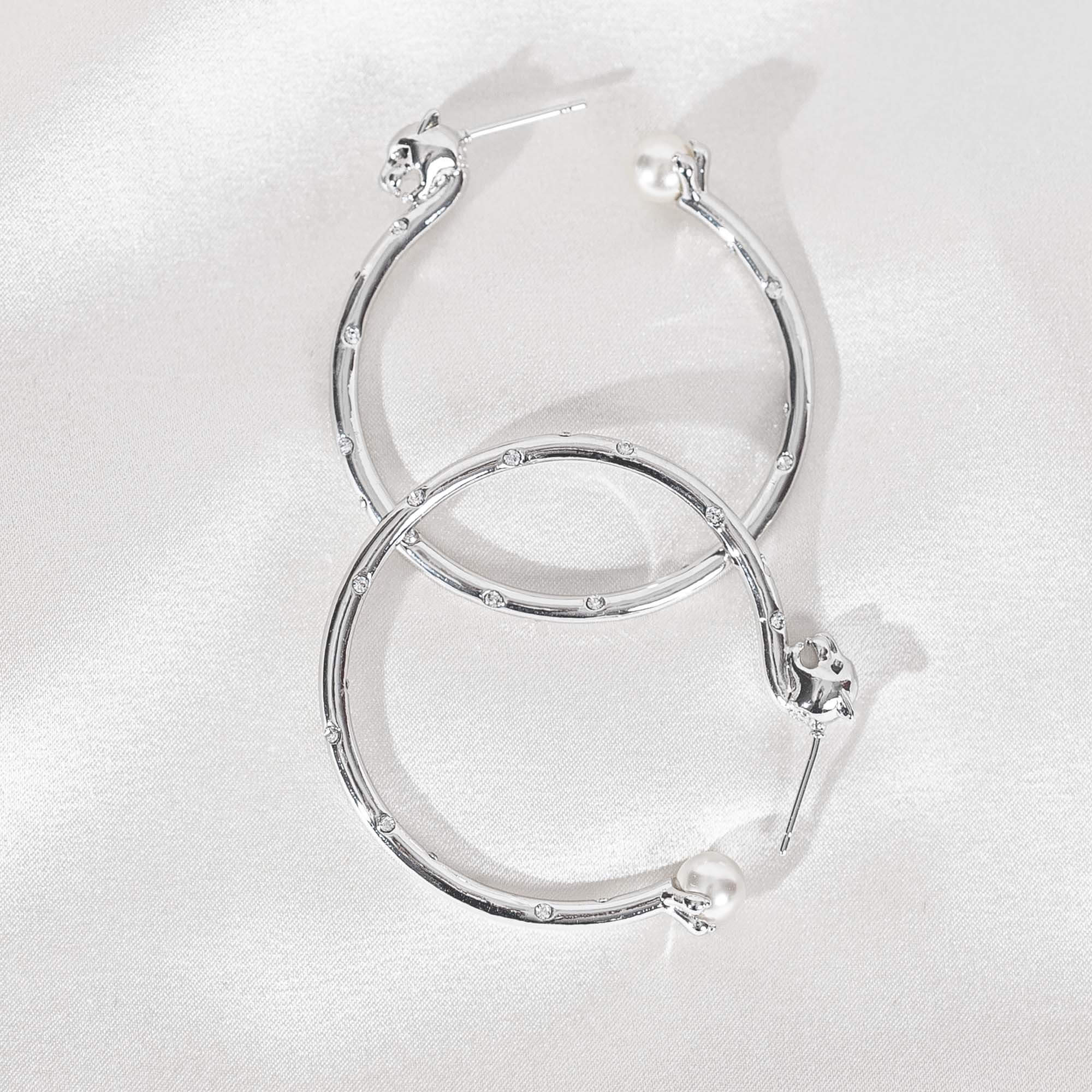 Queen Sheba hoops earrings - Silver