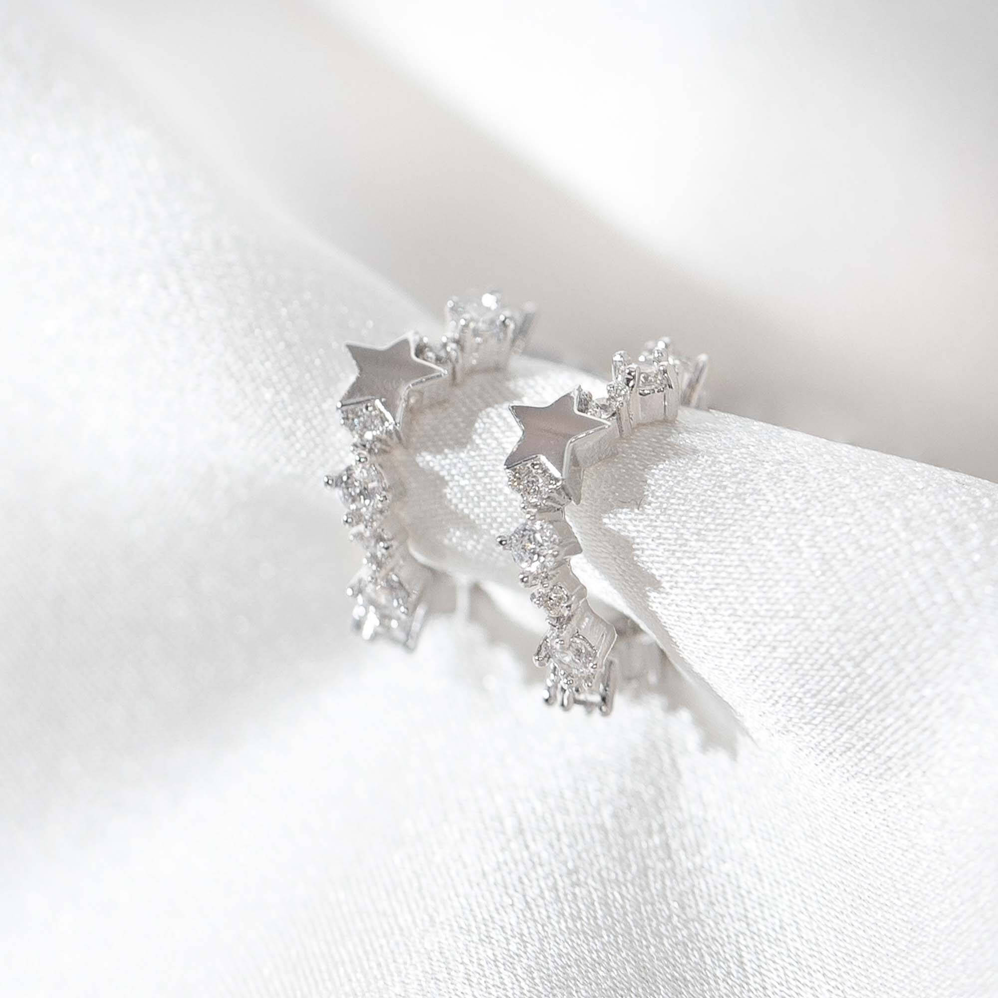Petite Capella earrings - Crystal (Silver)