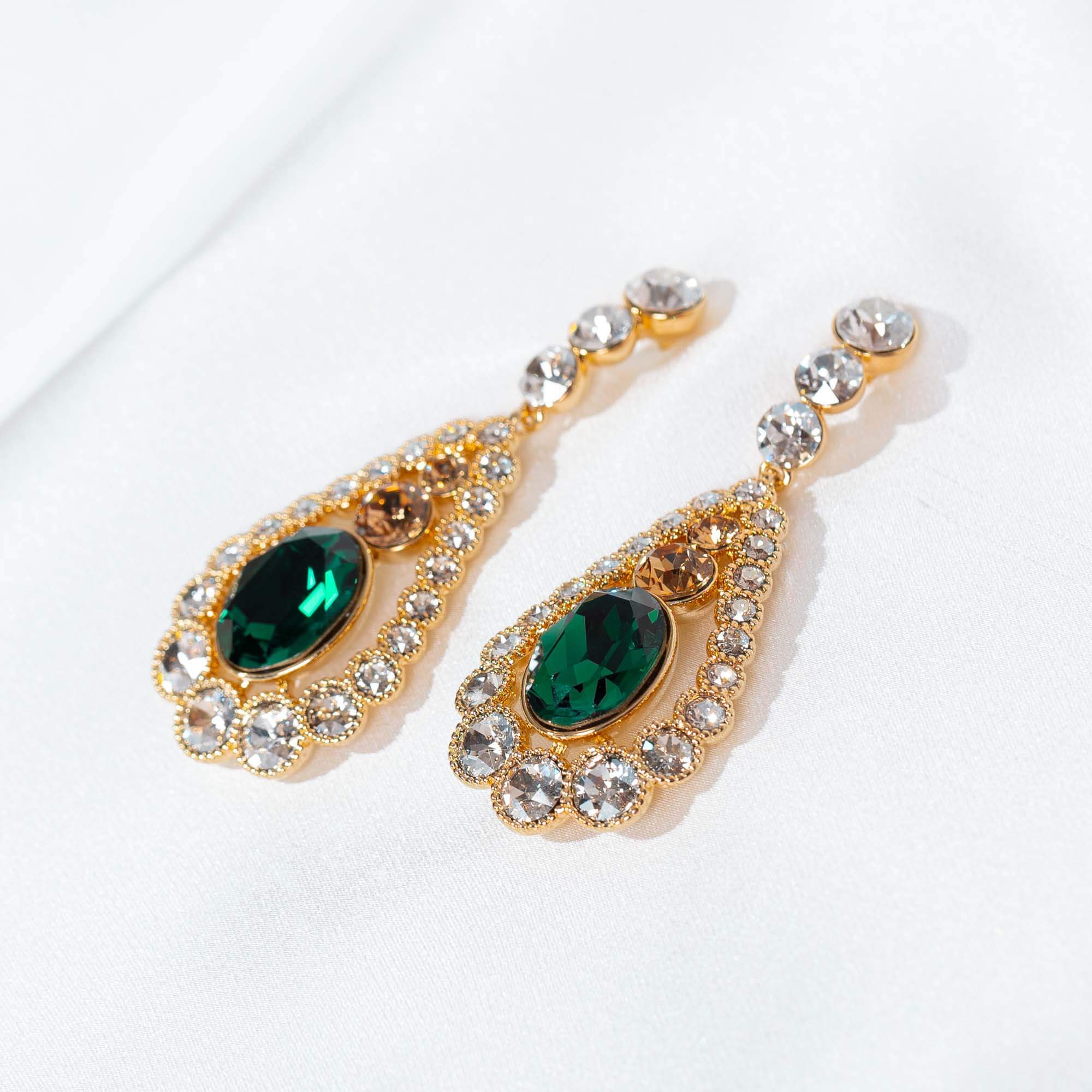 Elizabeth earrings - Emerald