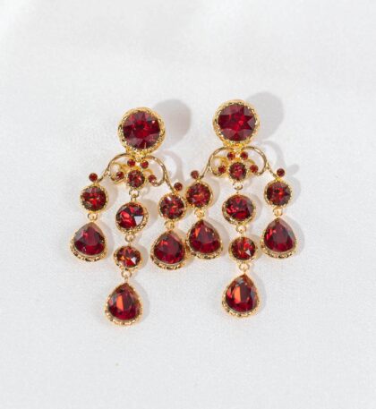 Victoria earrings - Scarlet red